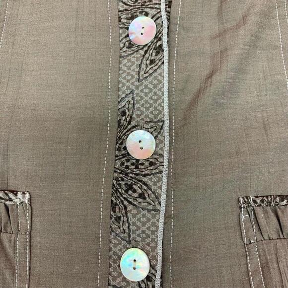 Marie Claire Womens Brown Evening Jacket Mother Of Pearl Buttons Size Large​​ - Picture 4 of 10